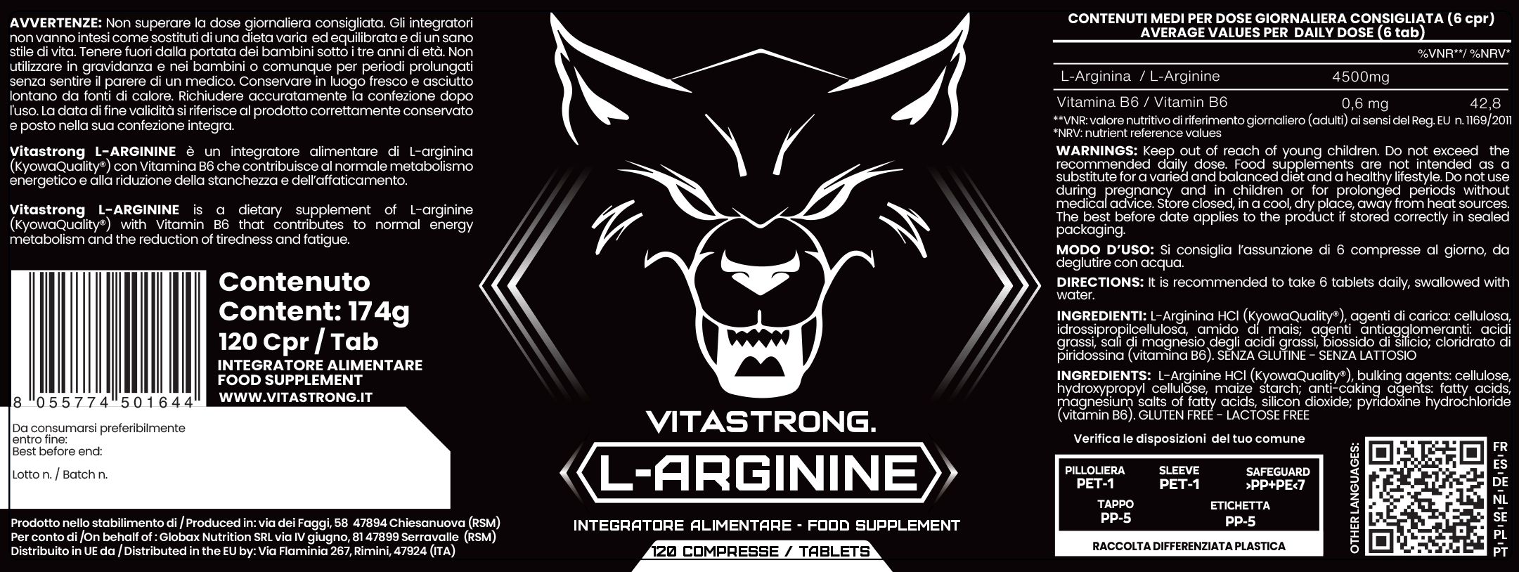 Vitastrong Arginin 120CPR