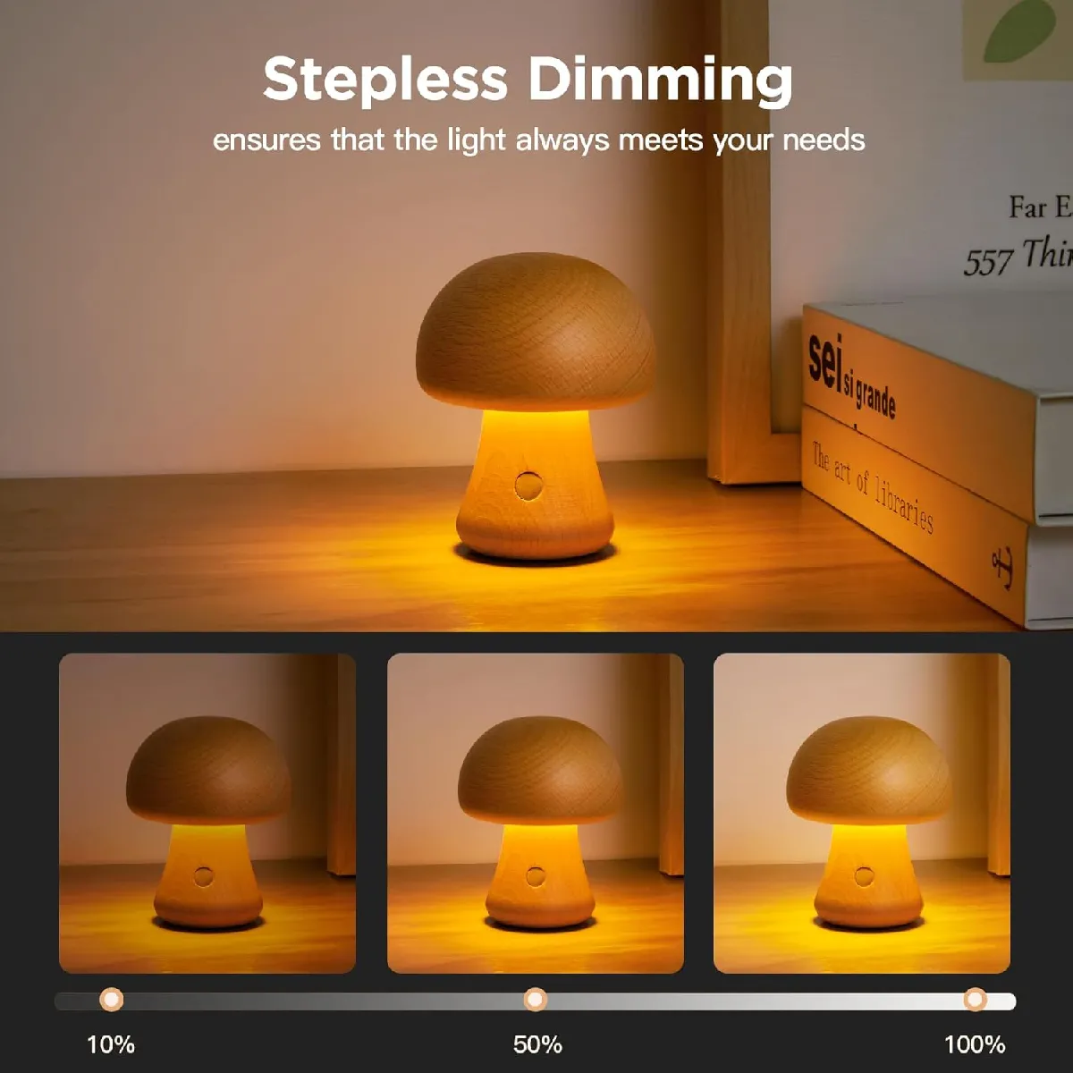 Lampe de Table Bois Rechargeable