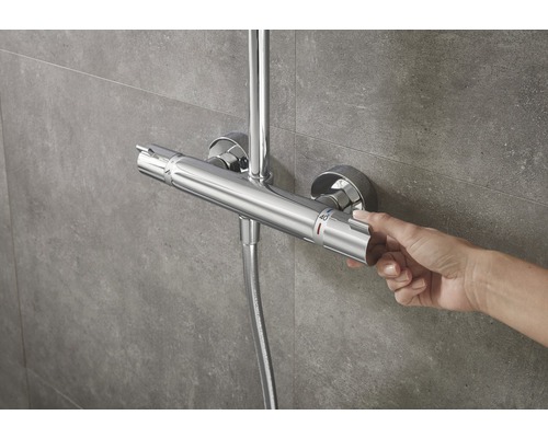 Douchekolom incl. thermostaat hansgrohe Croma Showerpipe 220 1jet chroom 27185000