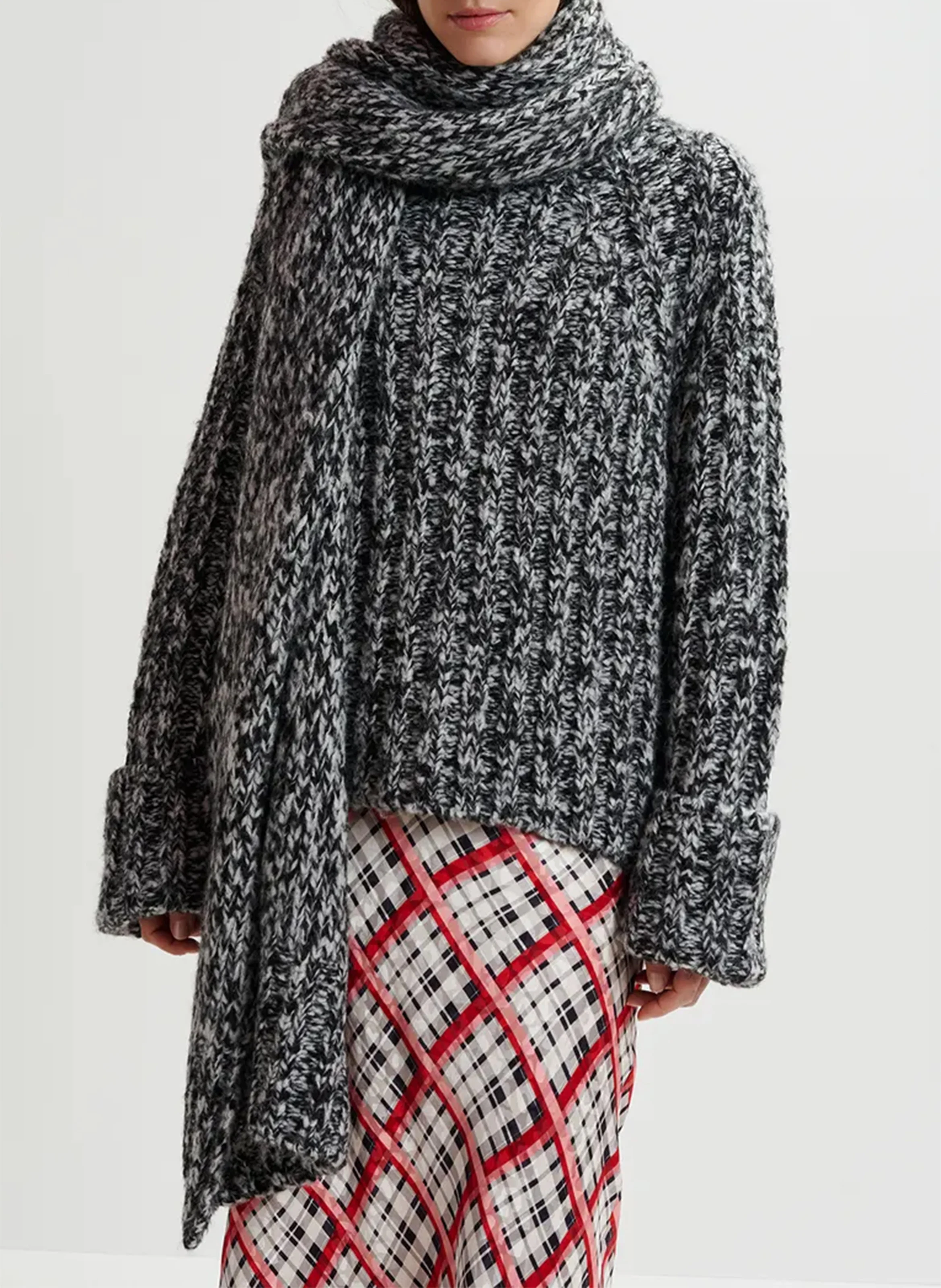 GENERA - Pull oversize en maille | Noir