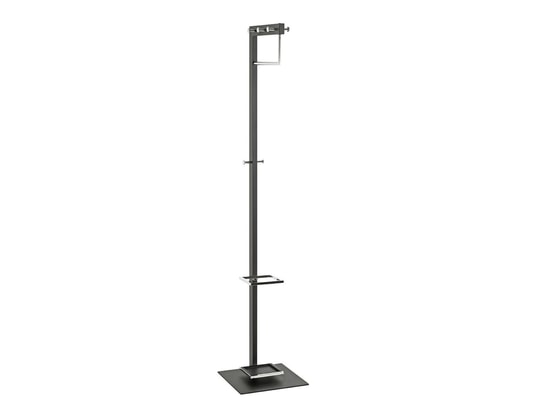 PEGANE - Porte manteau Porte-manteau en métal chromé coloris noir