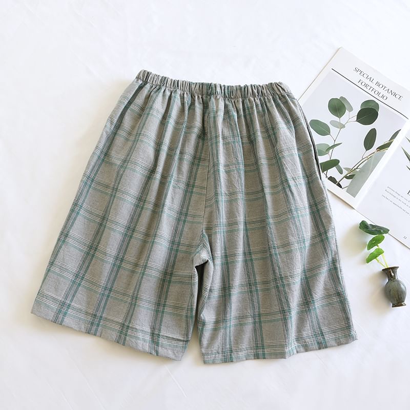 Finlies - Geruite loungeshorts met elastische taille