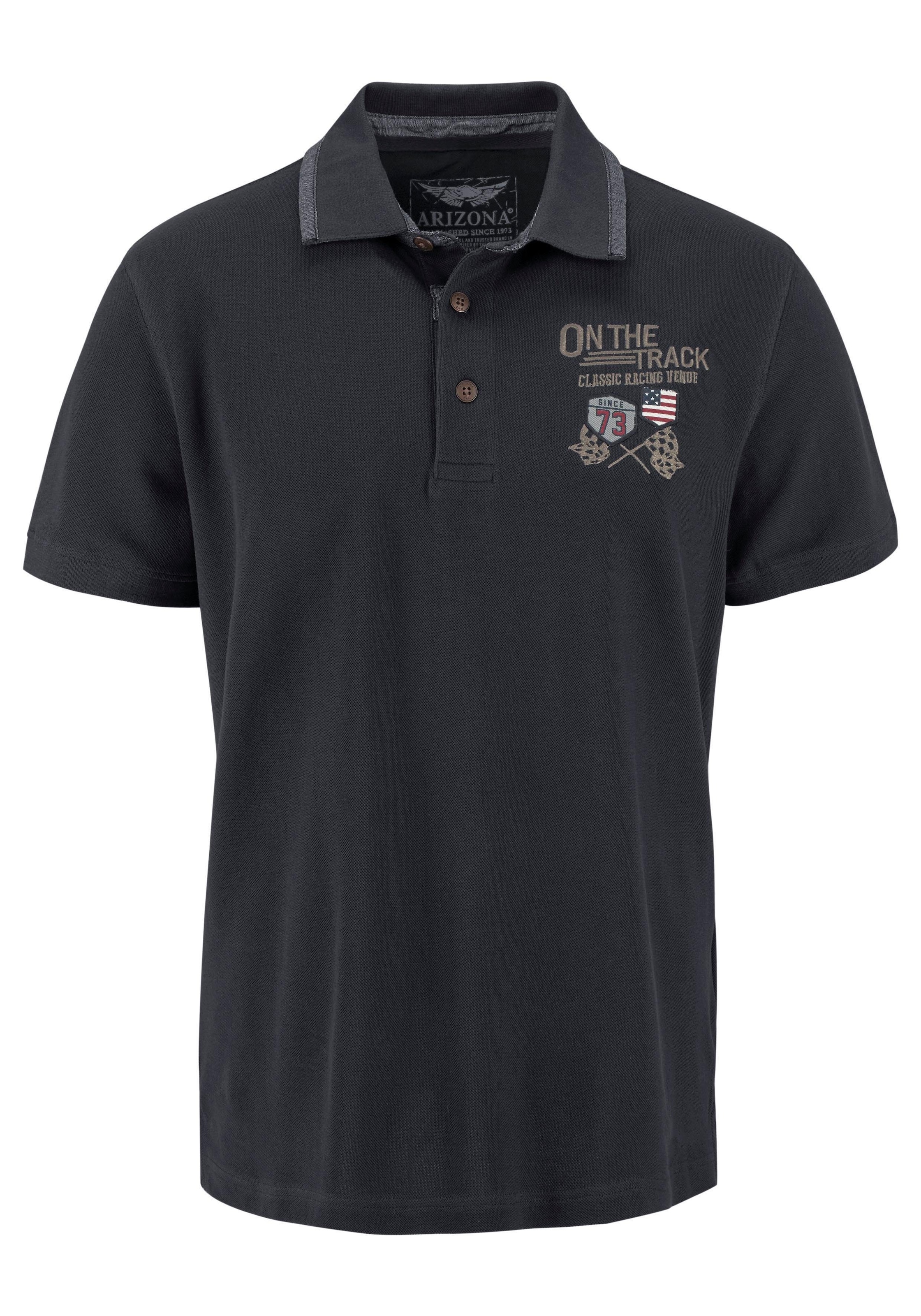 Arizona Poloshirt , Kurzarm,  mit Rippbündchen,  Polokragen mit Knöpfen