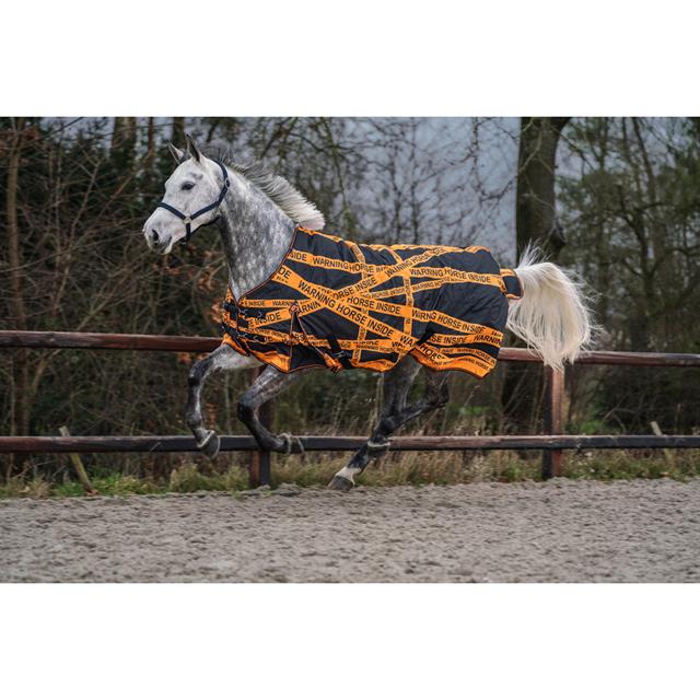 Deken Epplejeck EJWarning Horse 0gr Zwart-oranje