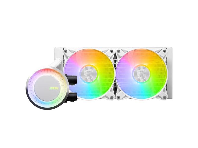 MSI Wasserkühlung MAG CORELIQUID E240 WHITE MSI MAG CORELIQUID E240 WHITE Computerkühlsystem Hauptplatine, Prozessor Flüssigkeitskühlung 12 cm Weiss