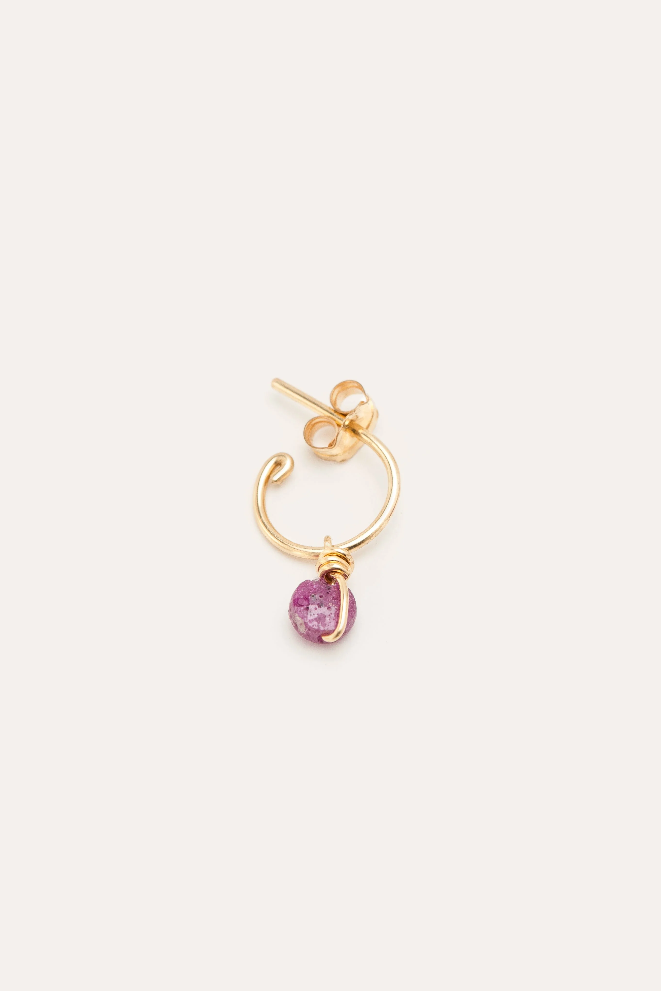 STELLA - Mini créoles - rubis | Rose
