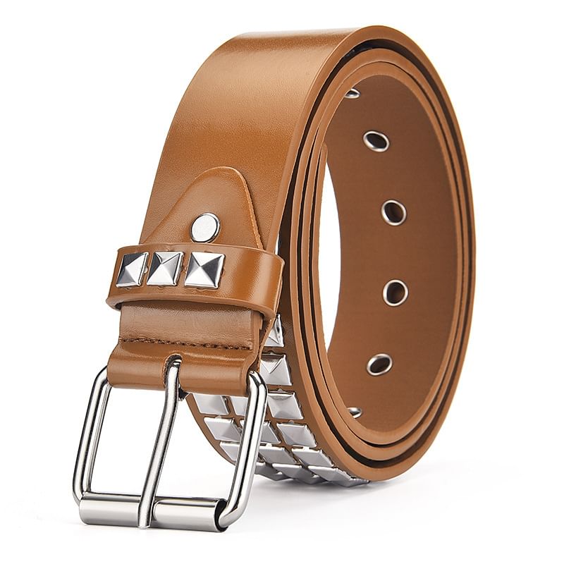 Luminarie - Riem van imitatieleer met studs