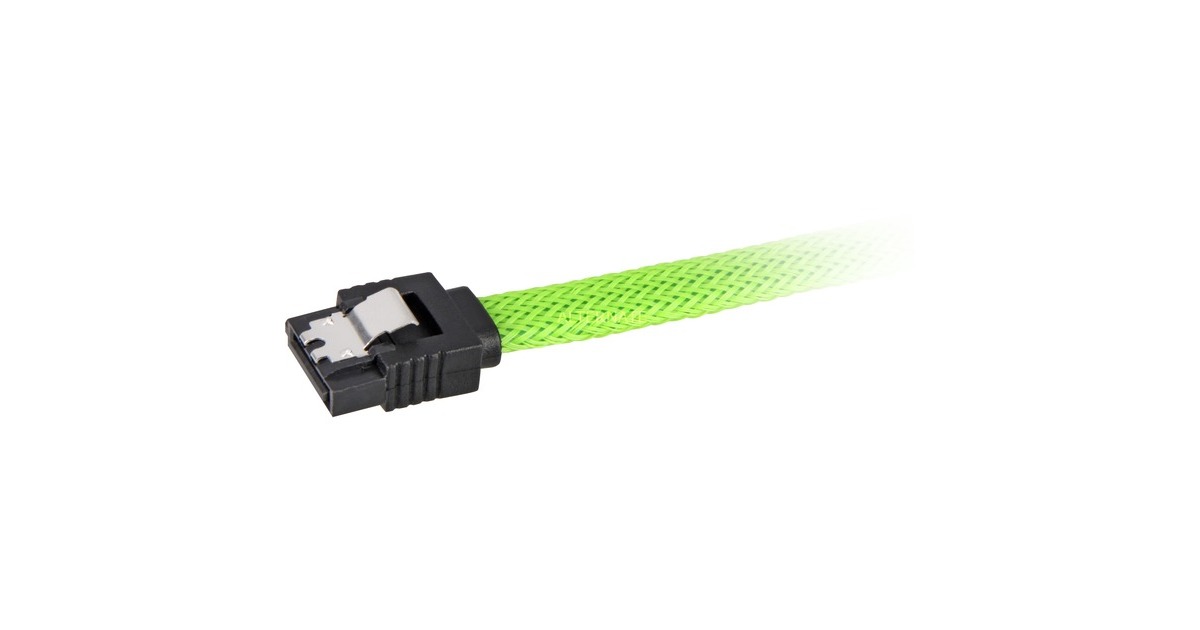 SharkoonSata III sleeve kabel  (Groen, 0,6 meter)