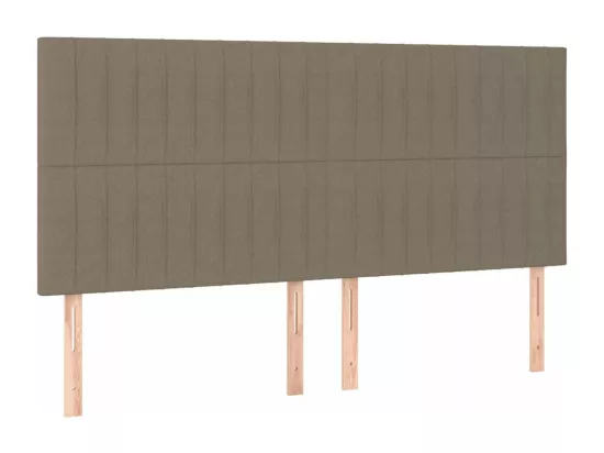 Sommier tapissier avec matelas et LED Taupe 180x200 cm Tissu