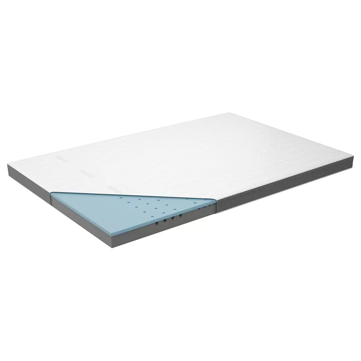 Topper Deluxe 140 x 200 weiss,grau