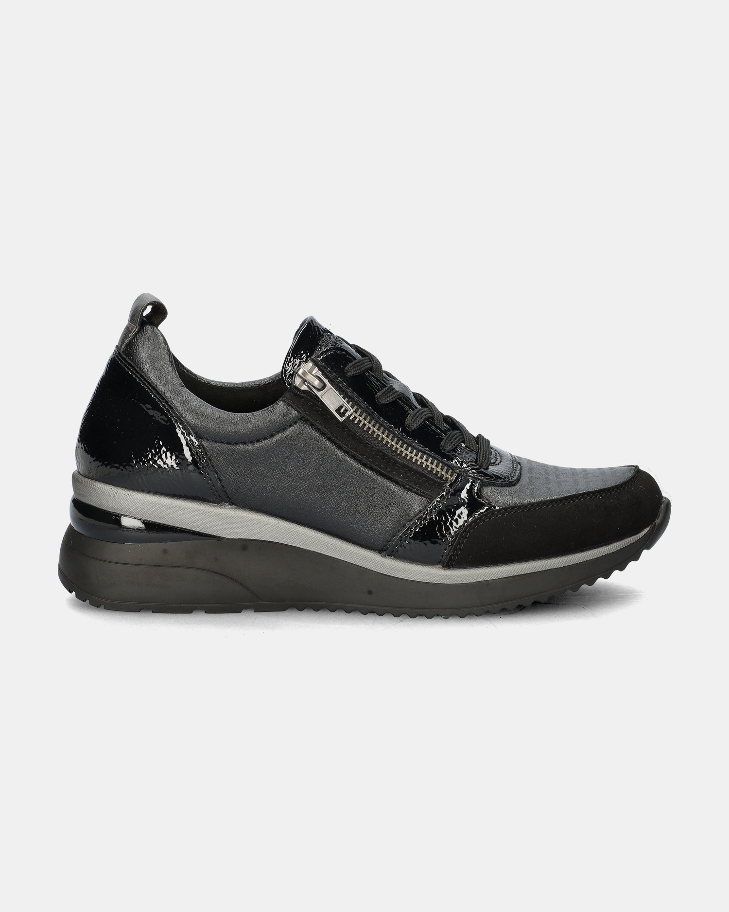 Remonte Lage sneakers  - zwart