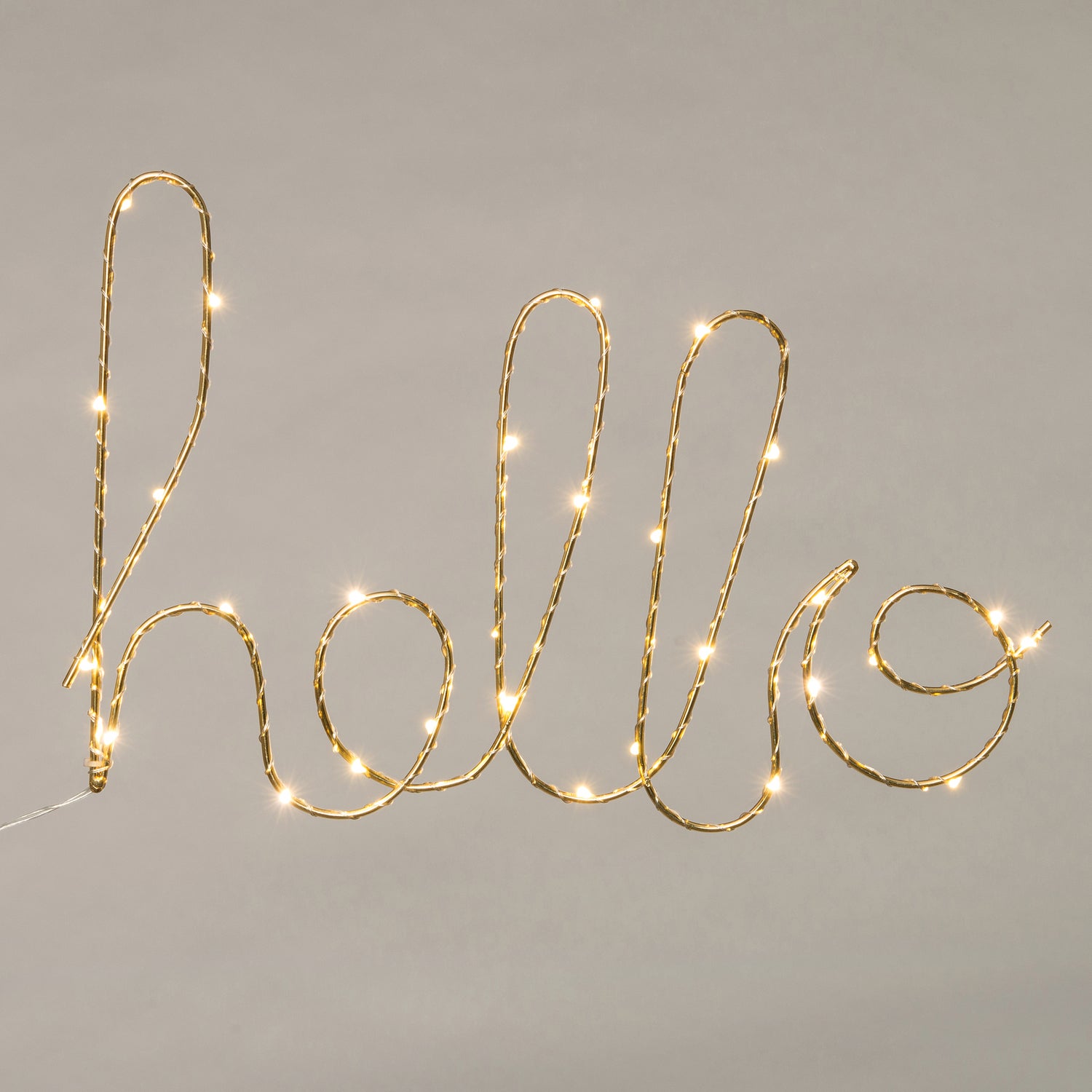 Intratuin lamp hello goud 40 x 2,5 x 24 cm met 30 lampjes warm wit