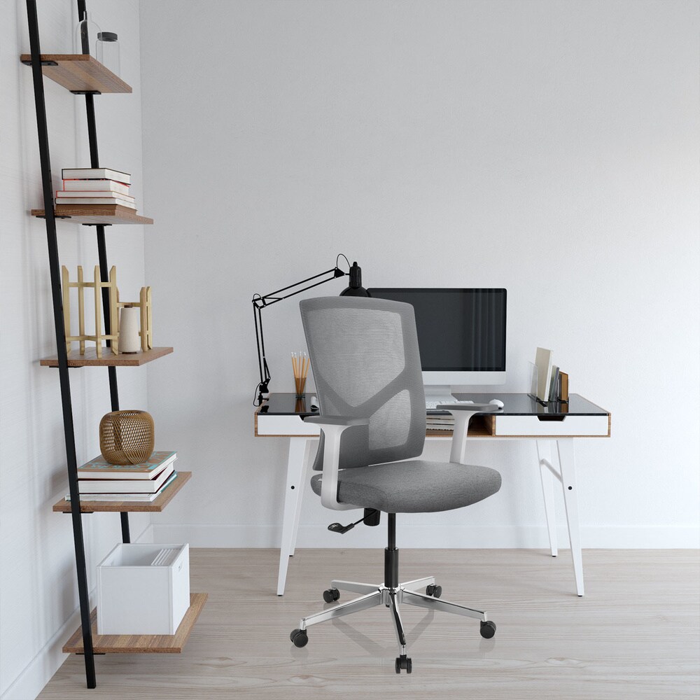 Home Office Bürostuhl BRETON BASE W Stoff/Netzstoff mit Armlehnen hjh OFFICE