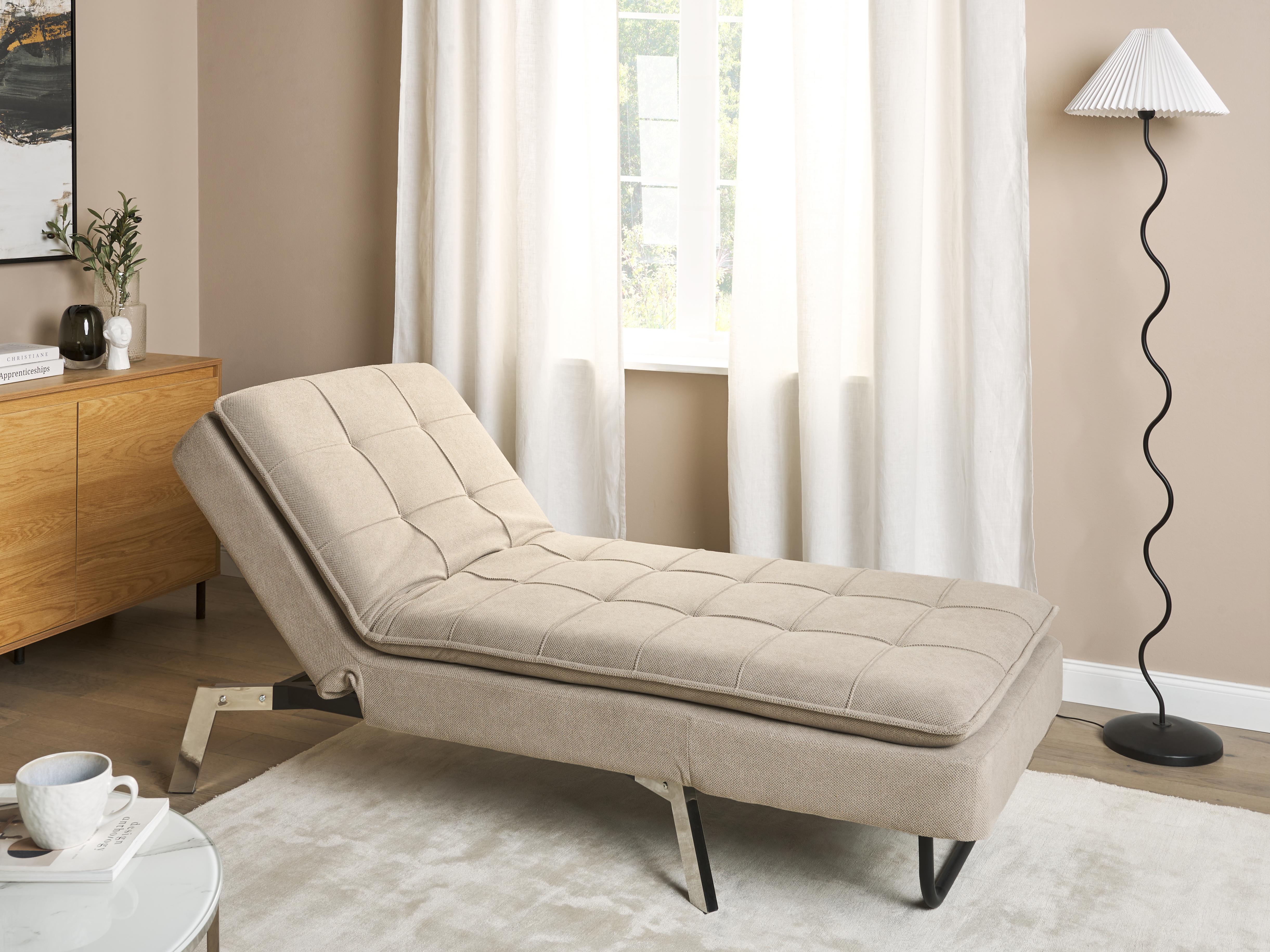Chaise longue LOIRET Stof Beige