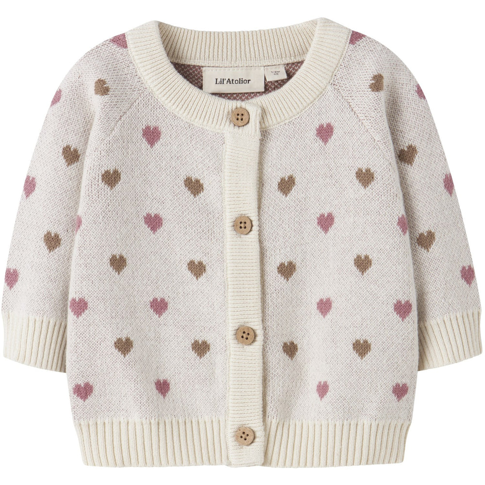 Køb Lil'Atelier Turtledove Sepia Tint Nbfsaran Ls Strik Card Heart Lil