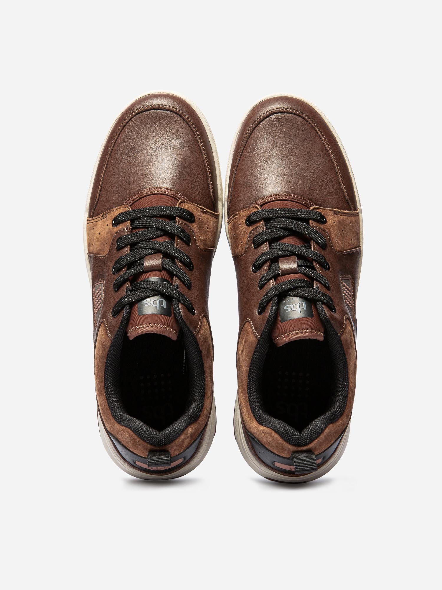 Baskets Homme Confort Dessus Cuir Tabac