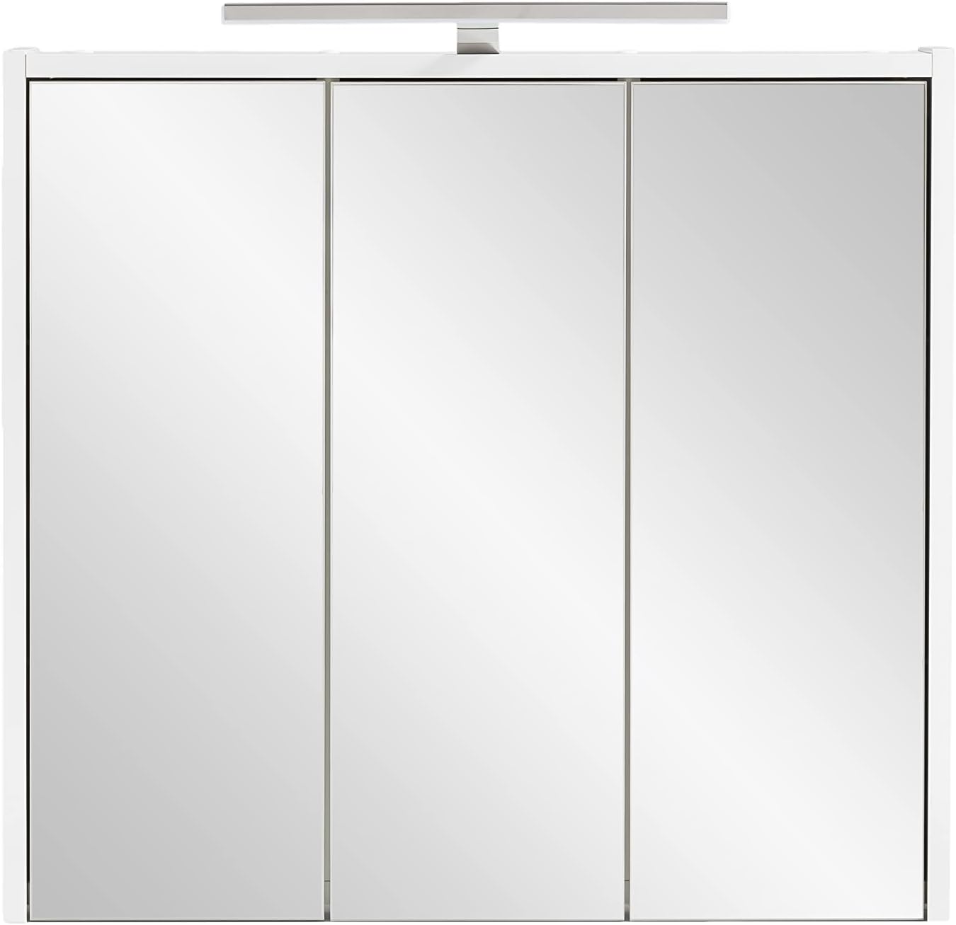 Schildmeyer Spiegelschrank Carlos 149479, Holzwerkstoff, weiß, 65 cm
