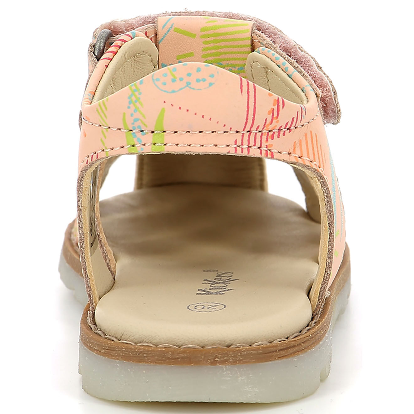 Kickers Sandales en Cuir Nonosti rose/sunshine