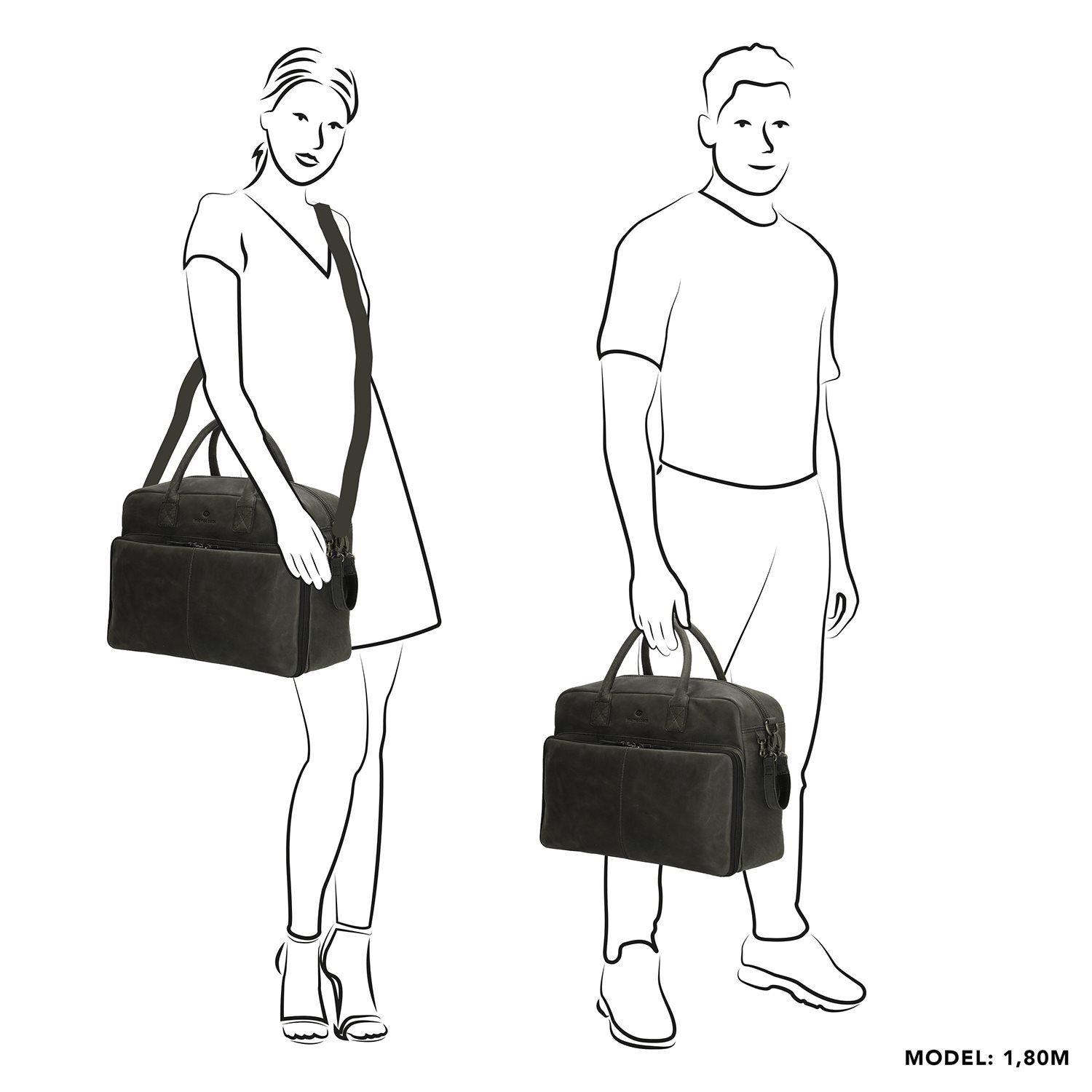 Micmacbags Malmo Luiertas zwart