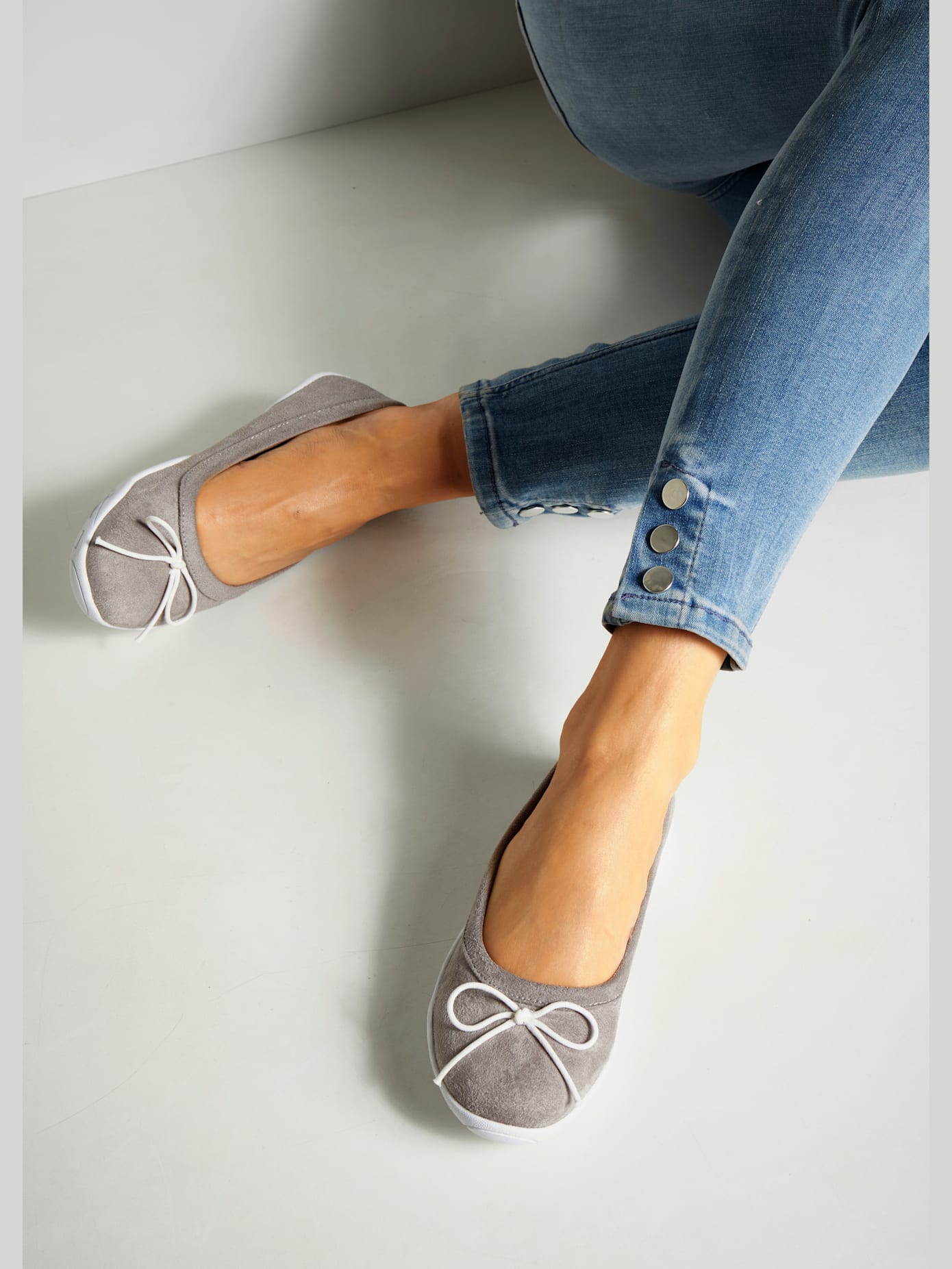 Ballerines avec nœud et semelle ultra-légère et souple