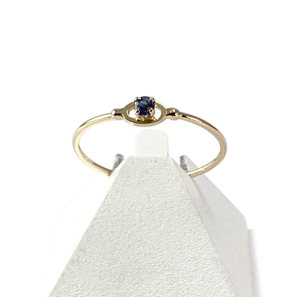 Bague d'occasion or 750 jaune 1 saphir