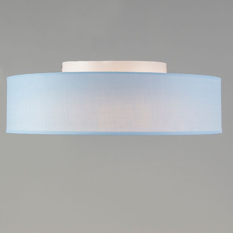 Plafondlamp blauw 40 cm incl. LED - Drum LED