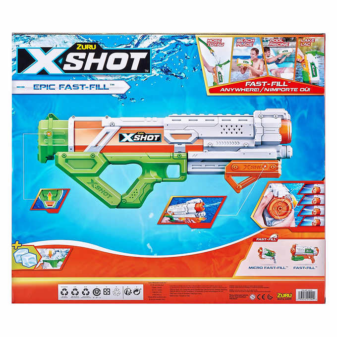 Pacote com 2 pistolas de água Zuru X-Shot Epic