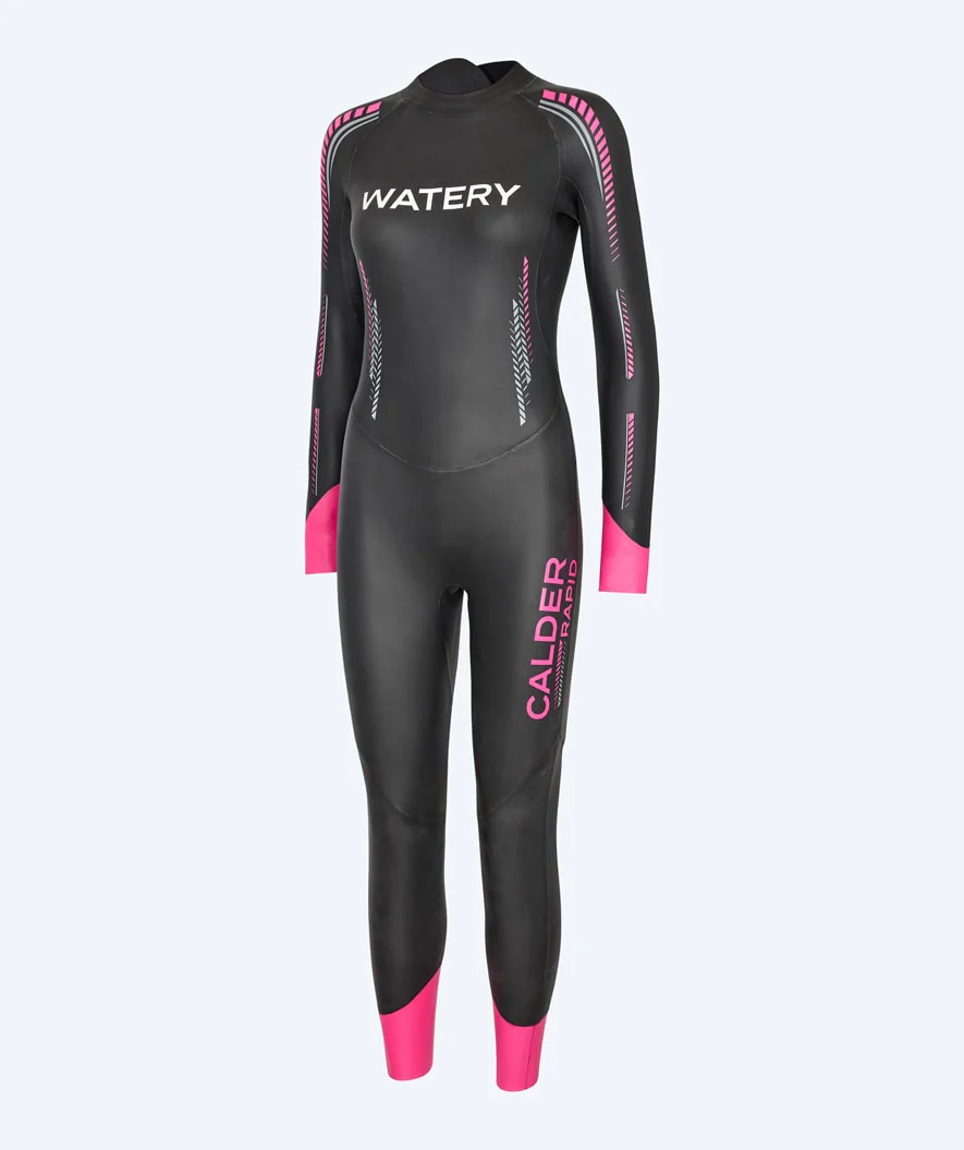 Watery våddragt til damer - Calder Rapid - Sort/pink