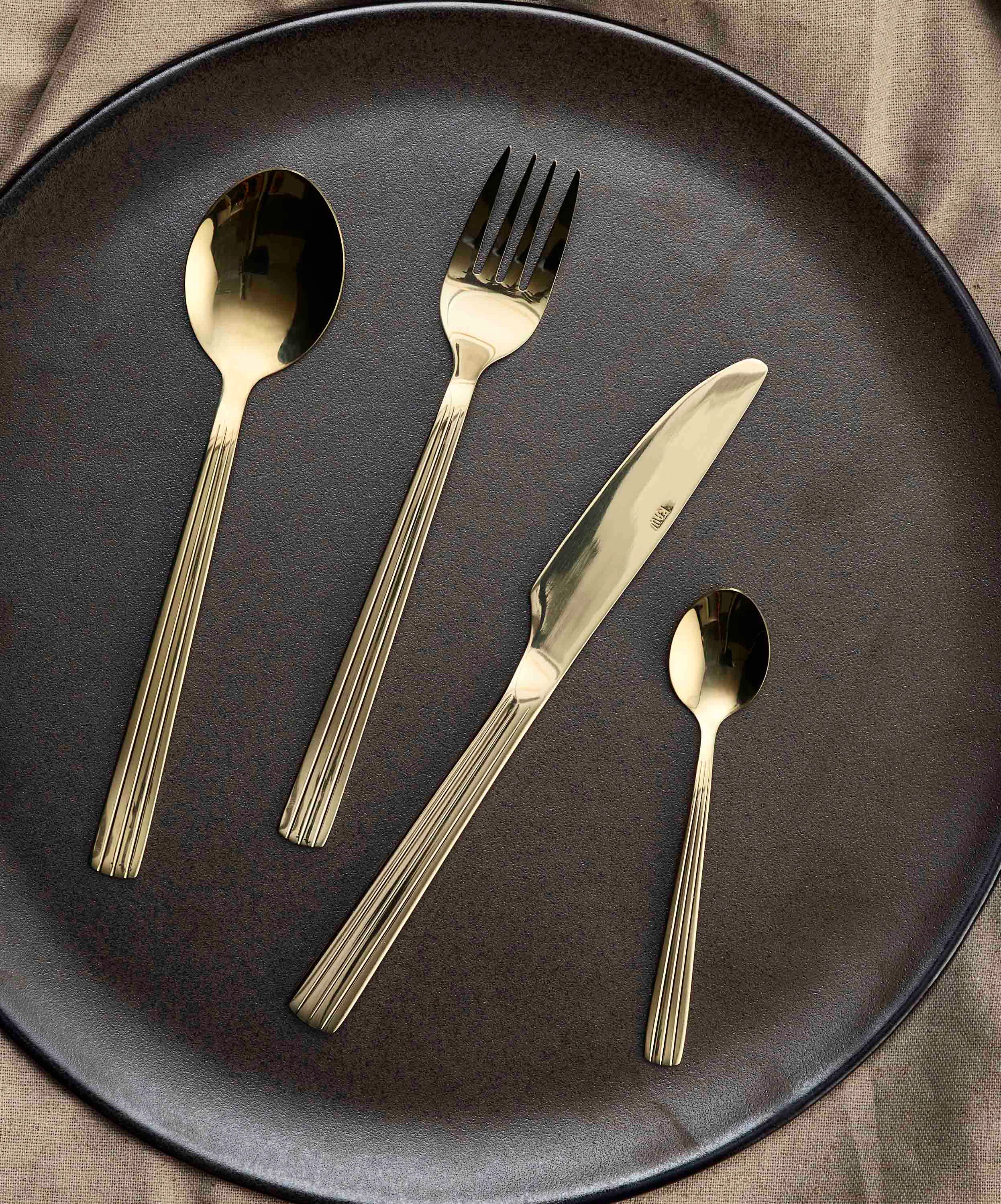 RAW  Bestiksæt, champagne guld - 48 dele