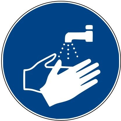 Rouleau de 250 pictos - Lavage mains obligatoire - M011 - ISO 7010