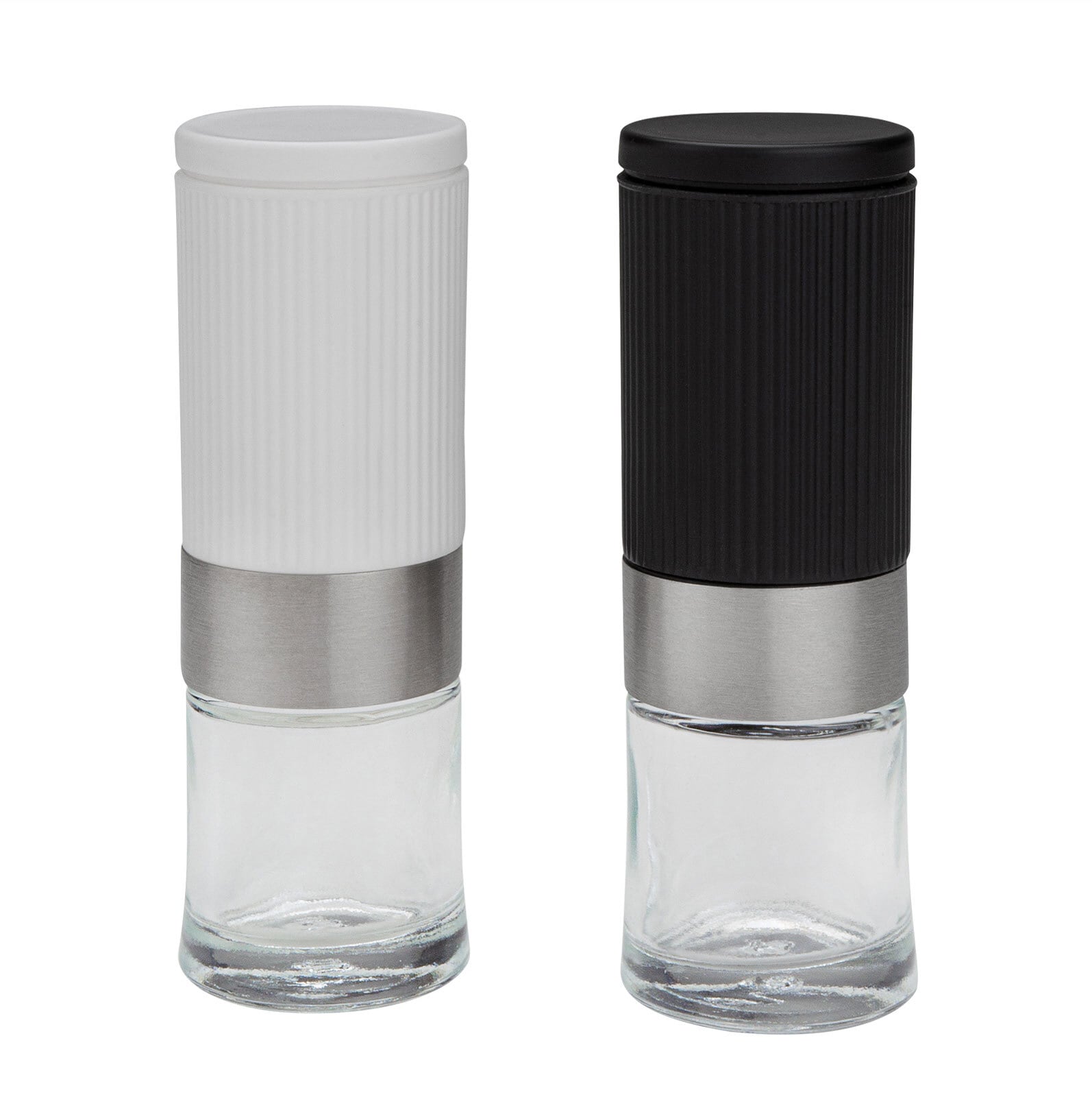 JUSTINUS Gewürzmühlen-Set MINI 2-teilig schwarz/ weiß