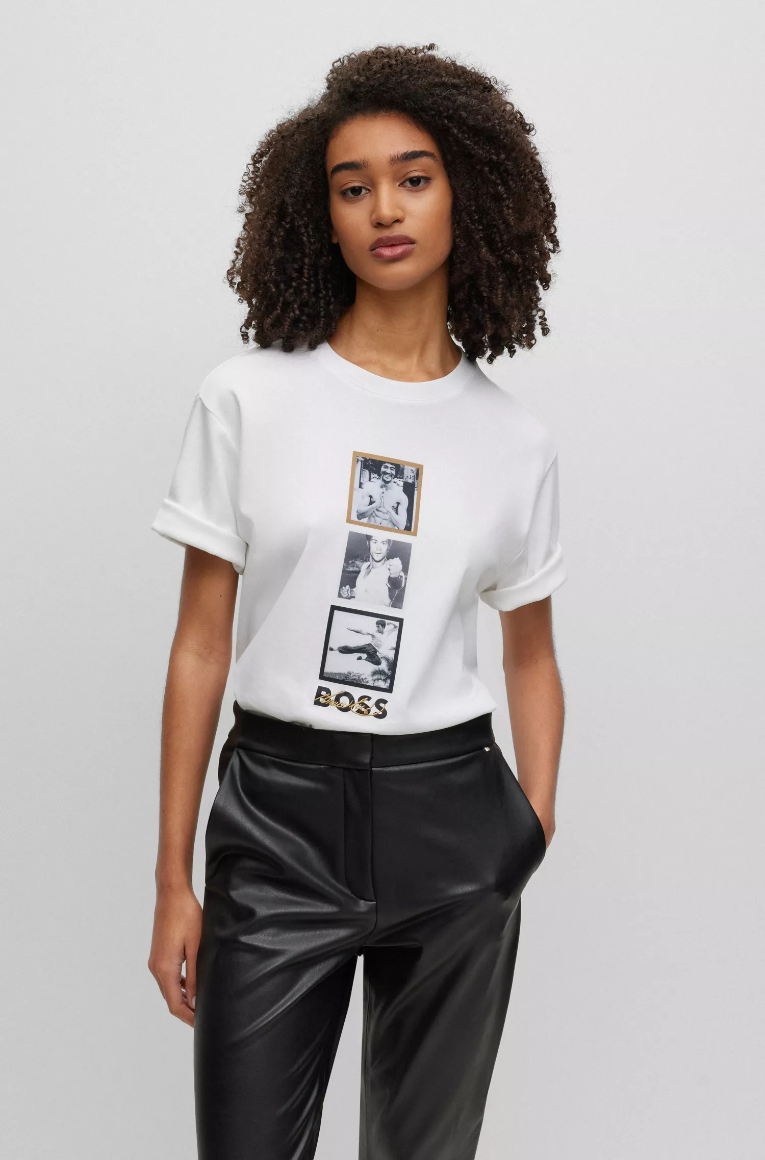 Camiseta unissex BOSS Black-BOSS x Bruce Lee com estampa exclusiva.