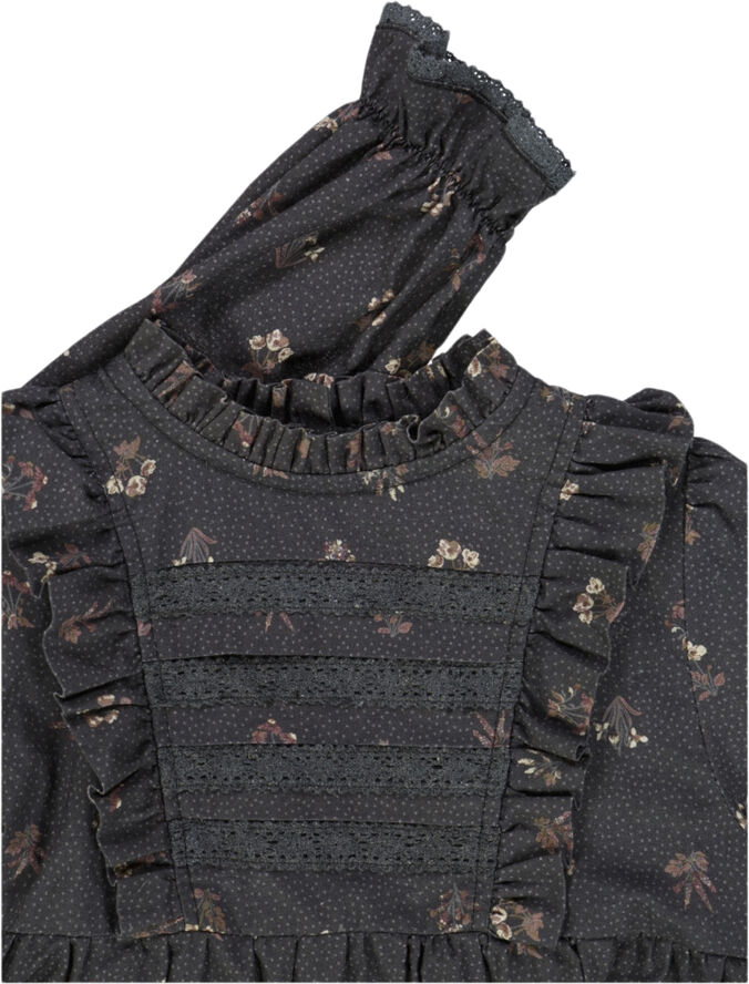 Wheat Skjortebluse Nolia Black flowers