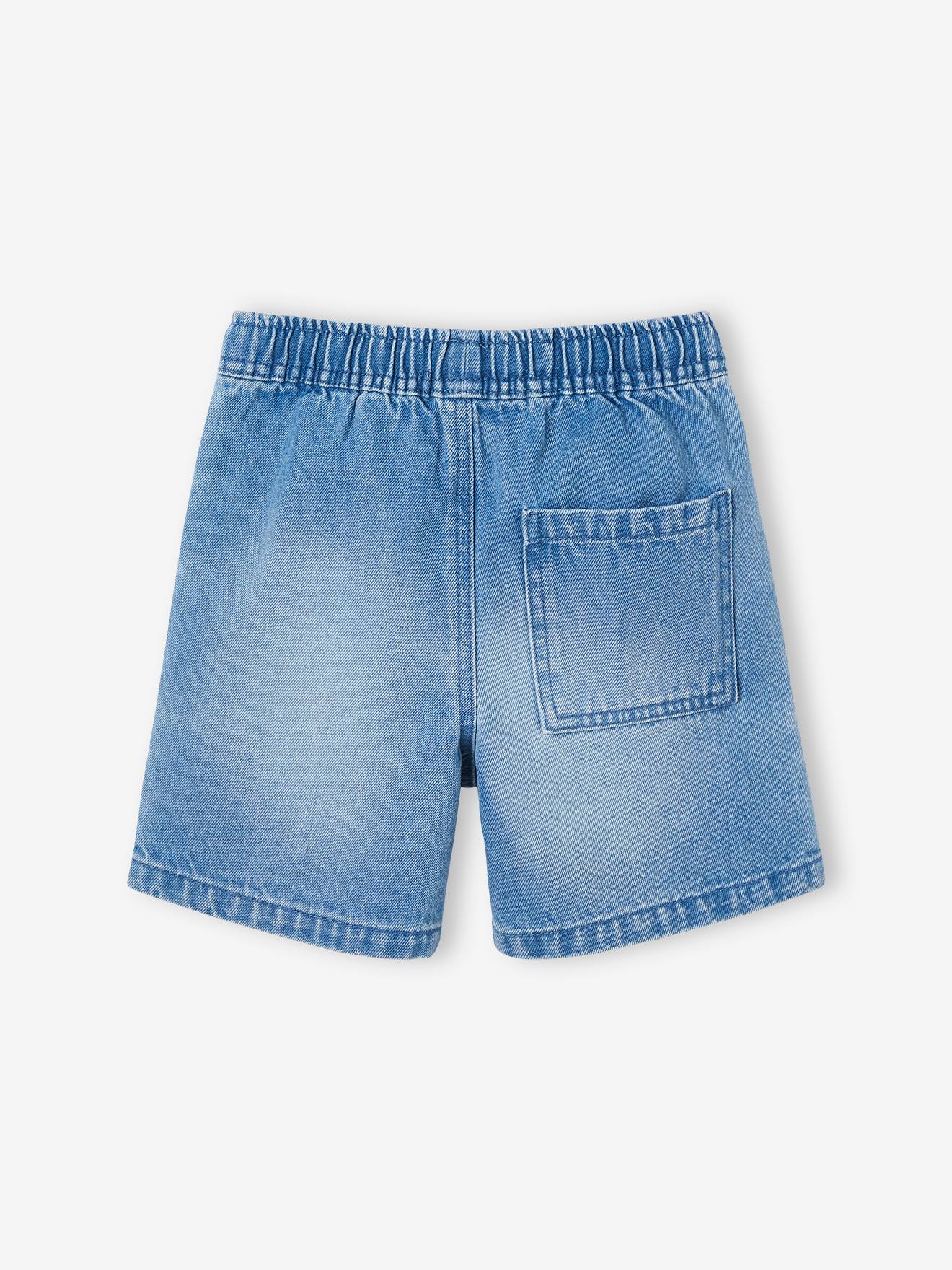 Bermuda jeans Double Stone estilo carpinteiro para meninos