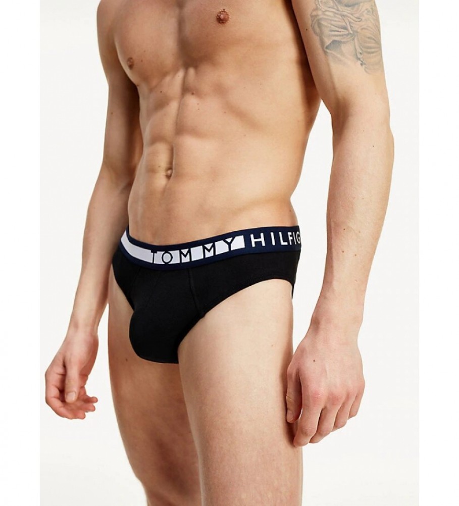 Conjunto de 3 cuecas pretas Tommy Hilfiger