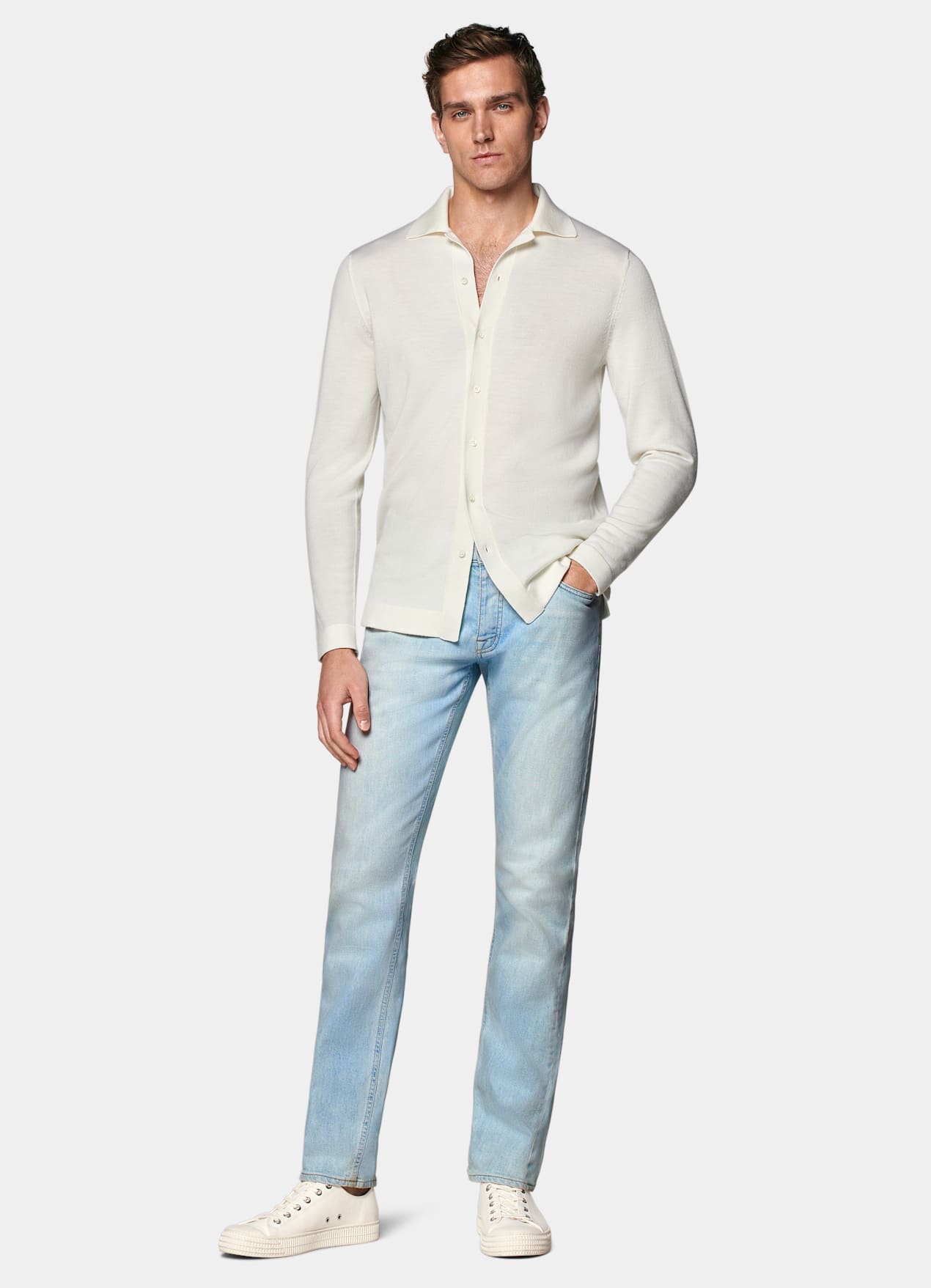 Jean Slim Leg Tapered bleu clair