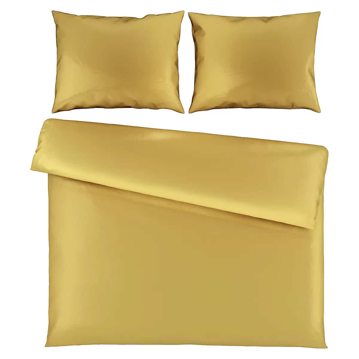 Bettwäsche-Set Satin uni Lydia Gelb