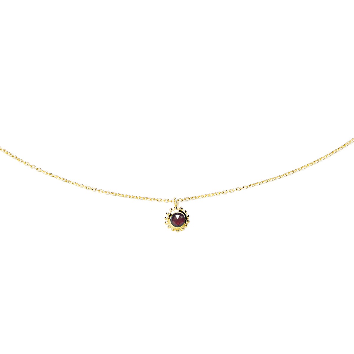 Collier mini Surya Soleil et Grenat