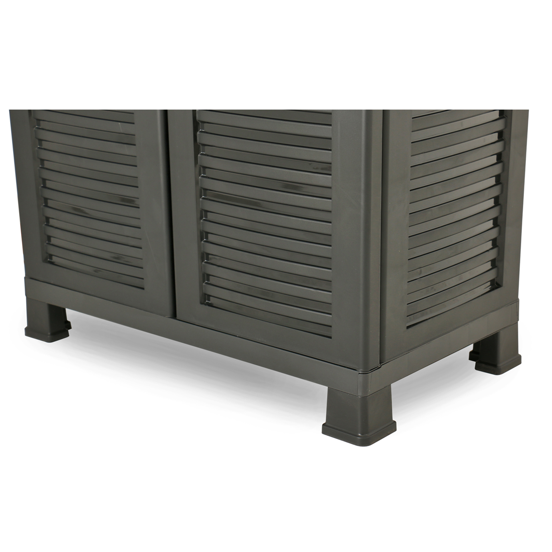 Kunststoff Schrank - schwarz - 171 cm hoch
