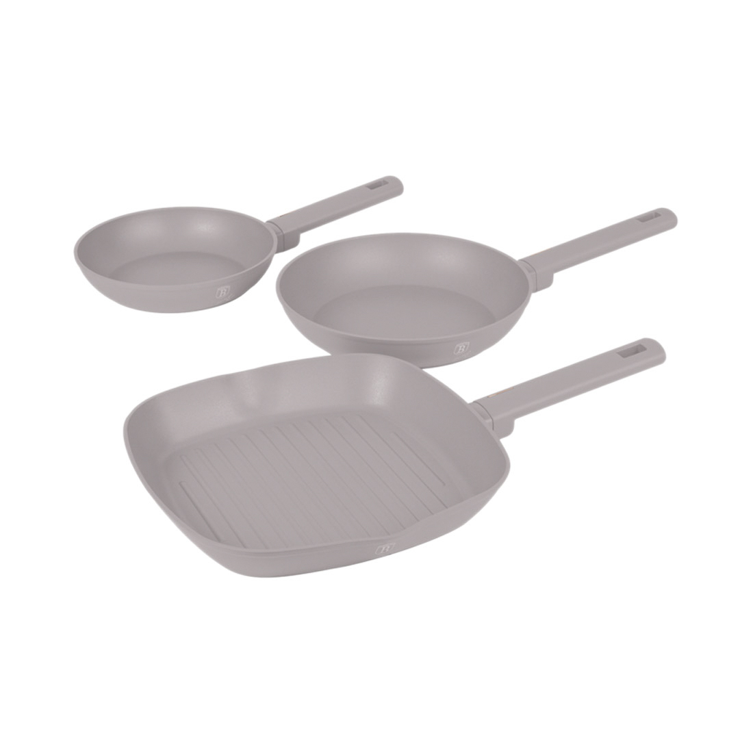 Berlinger Haus 3-teiliges Bratpfannen-Set Ø 20/24/28 cm Taupe Collection