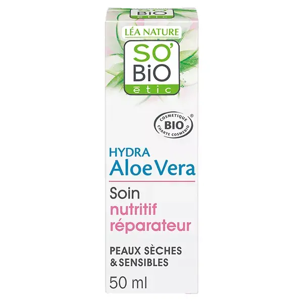 So'Bio Étic Hydra Aloe Vera Soin Nutritif Réparateur Bio 50ml