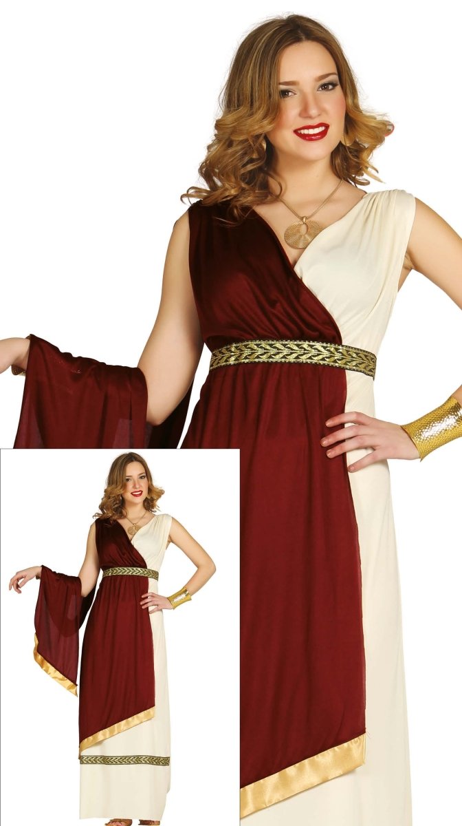 Romeinse Jurk Rood Dames