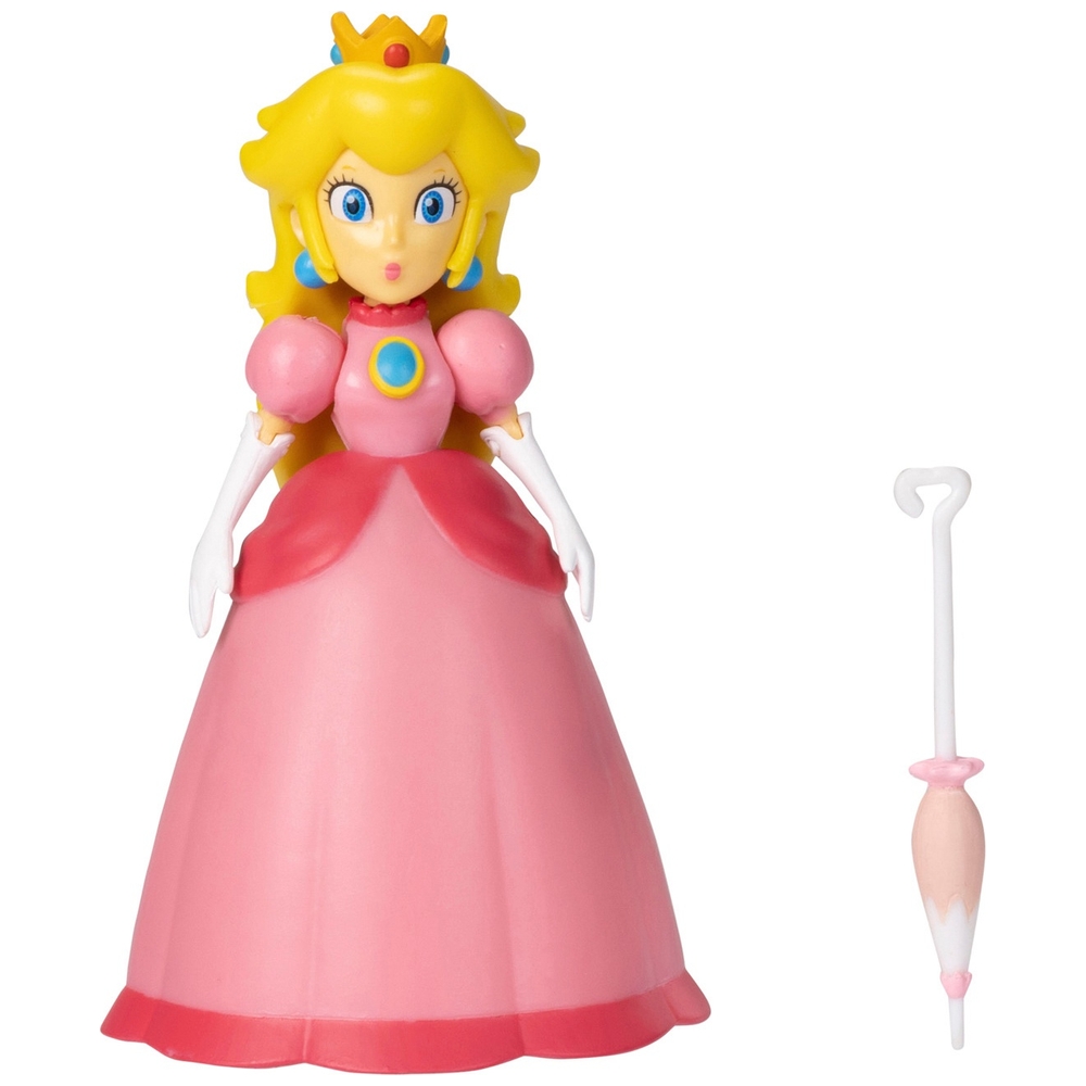 Nintendo Super Mario 10 cm Prinzessin Peach Figur mit Regenschirm
