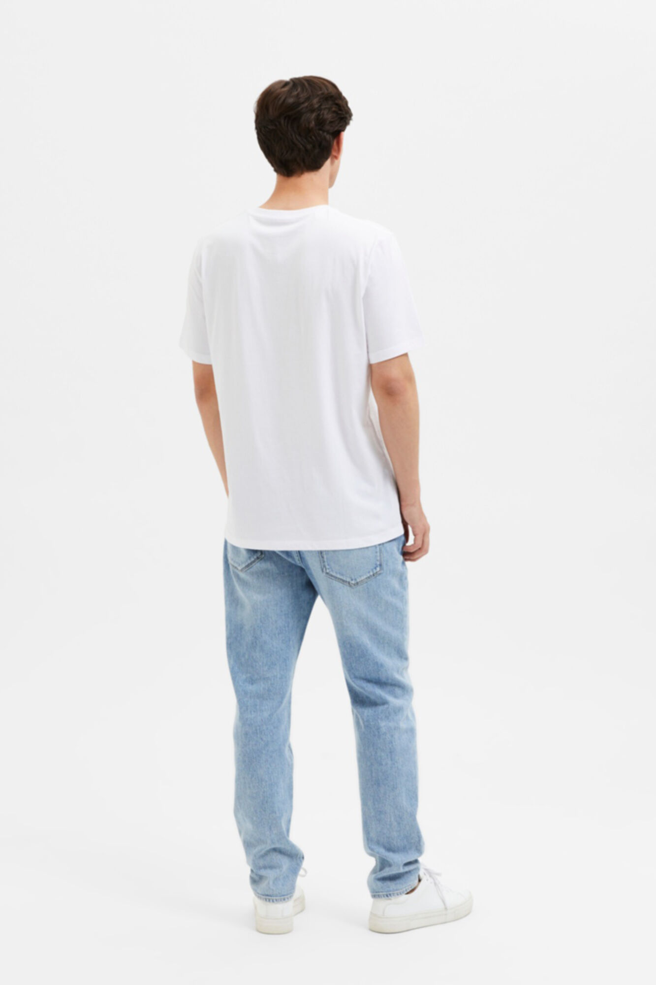Camiseta de manga curta com modelagem regular - Branca