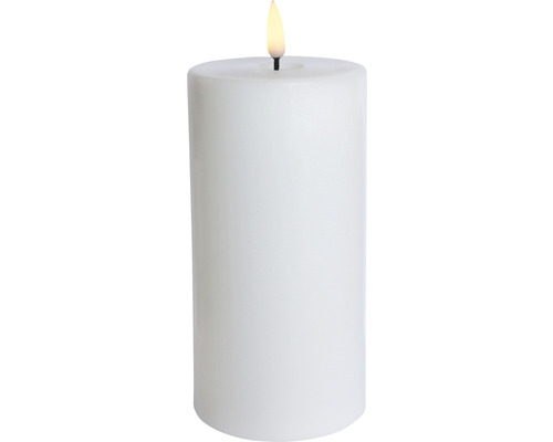 LED-kaars van echte was Ø 7,5 cm H 10 cm incl. 8-uurs timer