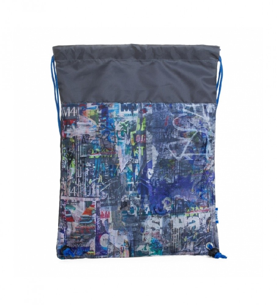 Mochila com cordão Skpat 53941 Cinza - 30x40x1cm -