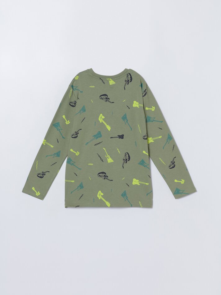 Conjunto de pijama estampado - Cáqui