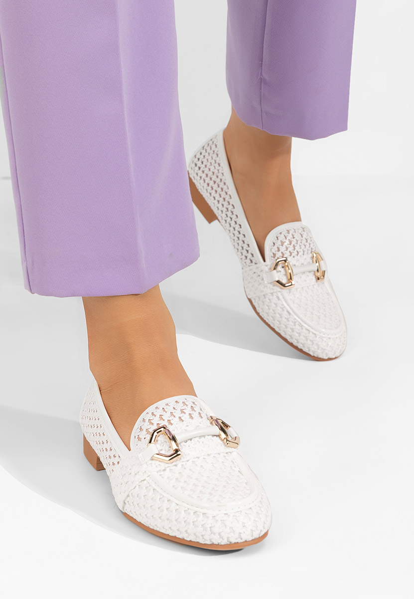 Mocassins femme blancs Agripina