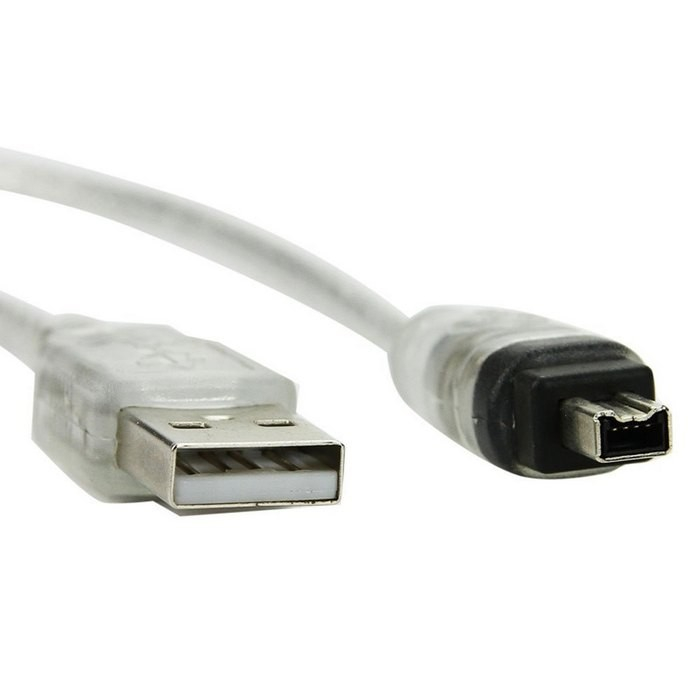 (1.5m) USB A auf Firewire IEEE 1394 4 Pol Adapter Kabel für Sony DCR-TRV75E DV - Silber