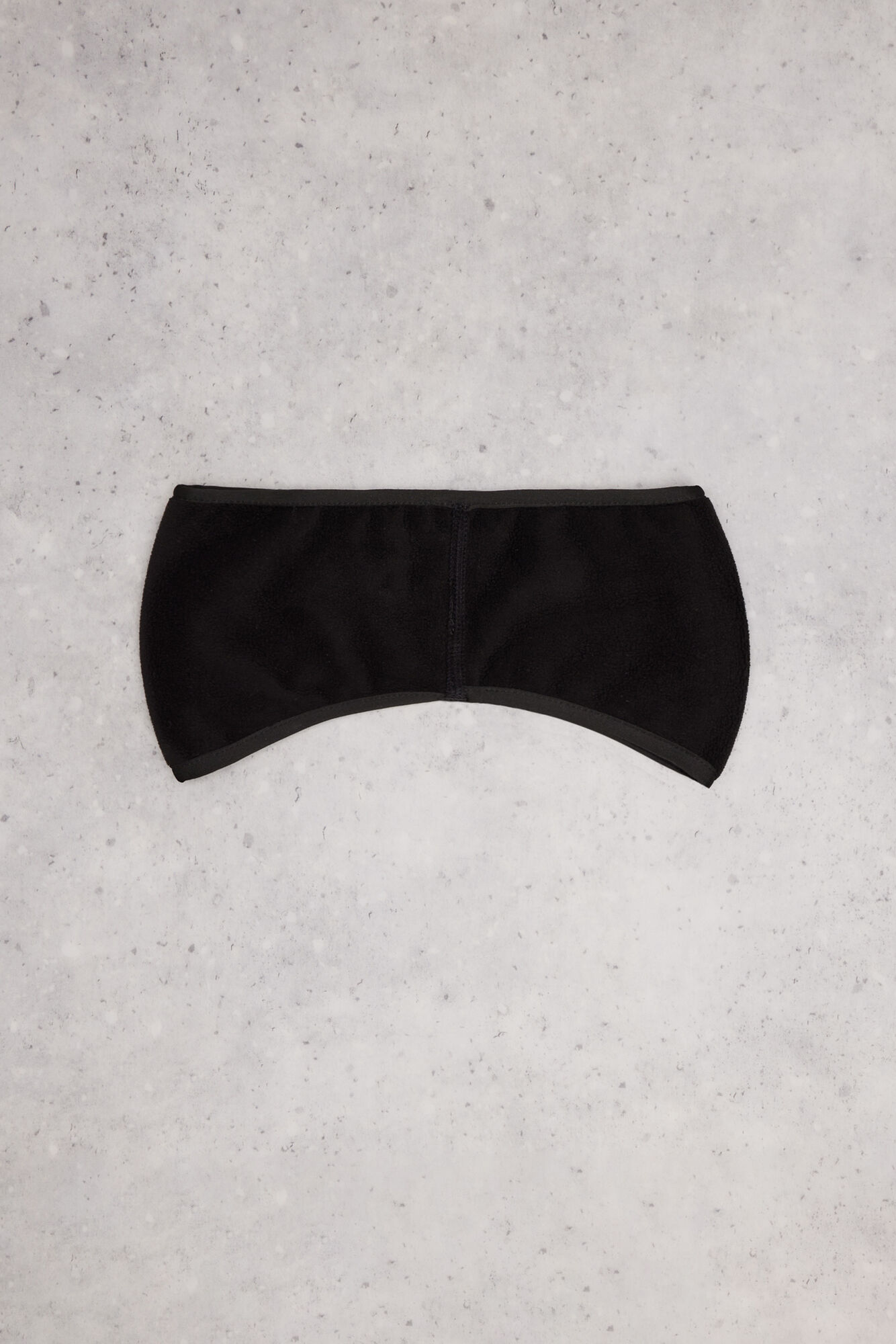 faixa de cabeça elástica em fleece polar preto